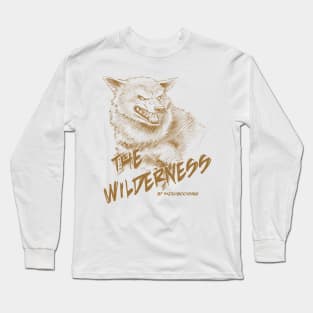 Wolf, The Wilderness- Brown Design Long Sleeve T-Shirt